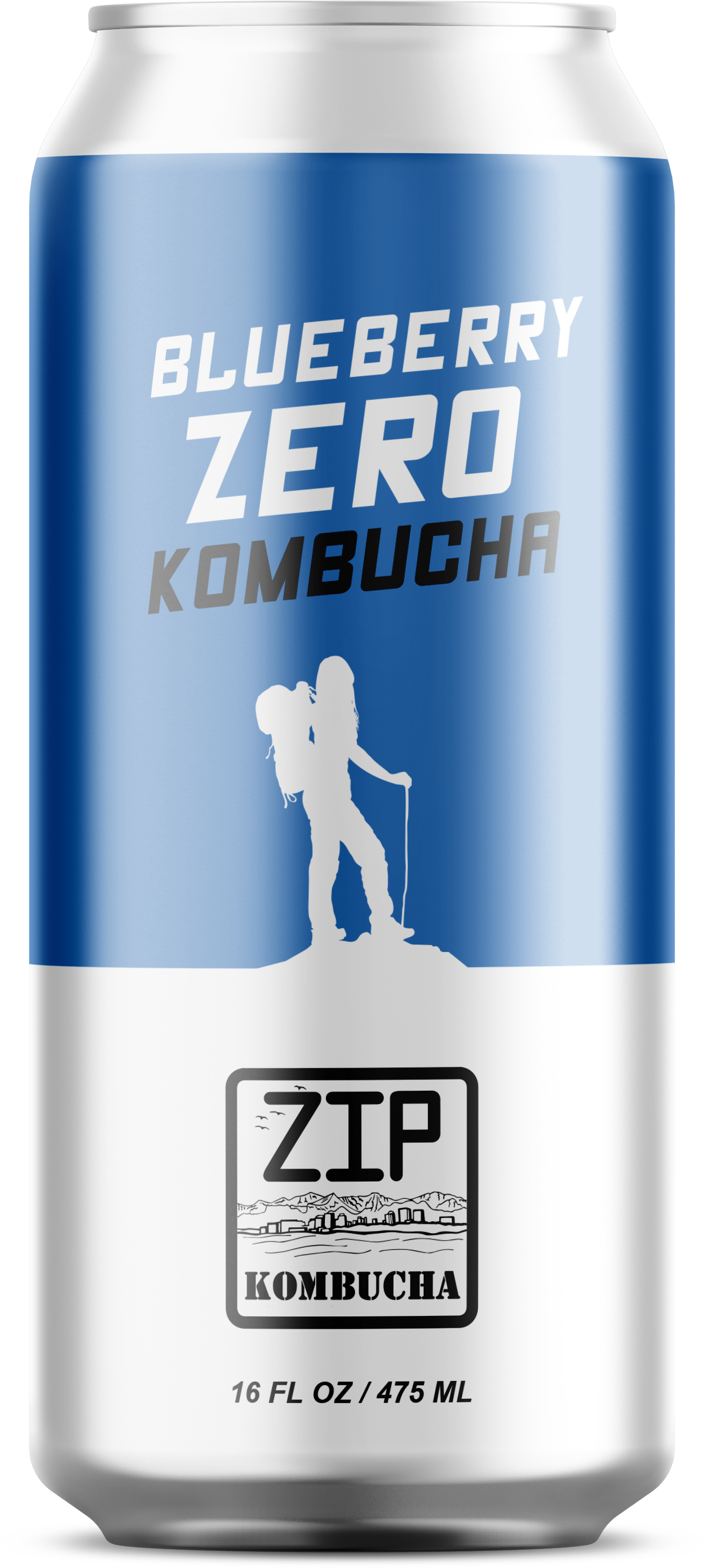 Blueberry Zero Sugar Kombucha 16oz can - zero sugar organic kombucha by Zip Kombucha